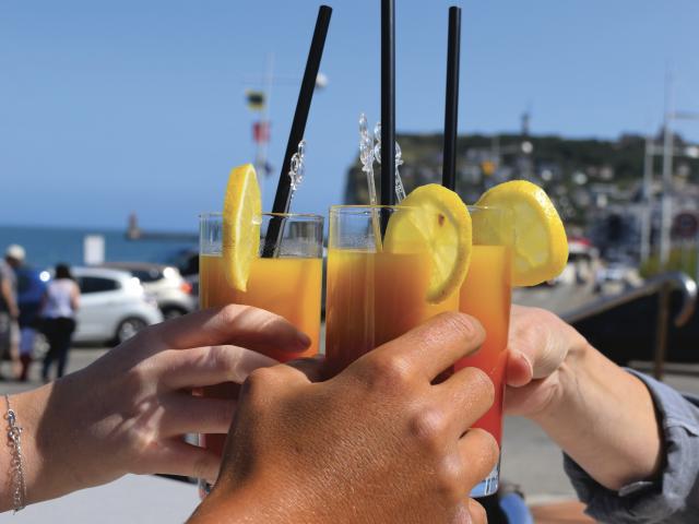 Cocktails - terrace of the Casino de Fécamp